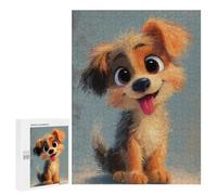Puzzles for Adults 500 PCS Adorable Cute Puppy Dog Puzzles for Teenagers Staycation Kill Time Help The Brain Exercise Unique Birthday And Xmas Gifts 500 PCS