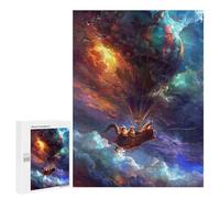 Puzzles for Adults 500 PCS Adventurous Squirrels in Hot Air Balloon Puzzle For Teenagers Improve Memory Challenging To Complete Challenging Family Fun Game 500 PCS