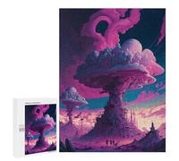 Puzzles for Adults 500 PCS Alien Cloud Cityscape Puzzles for Adults Family Games Stress Reliever Unique Birthday And Xmas Gifts 500 PCS