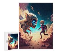 Puzzles for Adults 500 PCS Alien Encounter in Space -1 Puzzles for Adults Family Games Stress Reliever Unique Birthday And Xmas Gifts 500 PCS