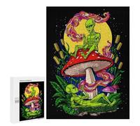 Puzzles for Adults 500 PCS Alien Mushroom Fantasy Puzzle for Adults Family Games Hand Speed Race Unique Birthday And Xmas Gifts 500 PCS