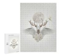 Puzzles for Adults 500 PCS Angel Deer Jigsaw for Teenagerss Pattern Assembly Parent-child Interaction Beautiful Design Game 500 PCS