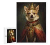 Puzzles for Adults 500 PCS Anthropomorphic King Dog Jigsaw for Adults Relaxing Games Analysis And Logic Unique Birthday And Xmas Gifts 500 PCS