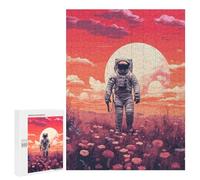 Puzzles for Adults 500 PCS Astronaut Floral Painting Jigsaw for Adults Relaxing Games Analysis And Logic Unique Birthday And Xmas Gifts 500 PCS