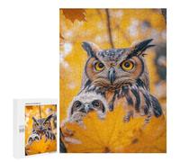 Puzzles for Adults 500 PCS Autumn Owl Family-1 Puzzle For Teenagers Improve Memory Challenging To Complete Challenging Family Fun Game 500 PCS