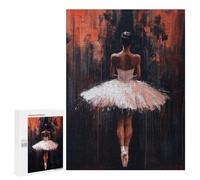 Puzzles for Adults 500 PCS Ballet Dancer in Red The Shadow of Ballet Artistic Expression Jigsaws for Adults Relaxing Games Enhance Memory Unique Birthday And Xmas Gifts 500 PCS