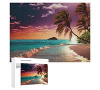 Puzzles for Adults 500 PCS Beach Sunset Landscape Jigsaw for Adults Relaxing Games Presents for Women Challenging Game Gifts 500 PCS