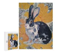 Puzzles for Adults 500 PCS Black And White Bunny Art Print Jigsaw Puzzles for Adults But Fun And Humorous for Birthday, Chrismas Christmas Birthday Gifts 500 PCS