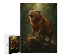 Puzzles for Adults 500 PCS Capybara Yawning in Jungle Jigsaw for Adults Relaxing Games Presents for Women Challenging Game Gifts 500 PCS