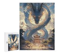 Puzzles for Adults 500 PCS Chinese Dragon Temple Jigsaw for Adults Relaxing Games Analysis And Logic Unique Birthday And Xmas Gifts 500 PCS