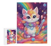 Puzzles for Adults 500 PCS Colorful Cute Little Cat Jigsaw for Adults Relaxing Games Analysis And Logic Unique Birthday And Xmas Gifts 500 PCS