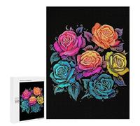 Puzzles for Adults 500 PCS Colorful Flowers Jigsaw for Adults Relaxing Games Analysis And Logic Unique Birthday And Xmas Gifts 500 PCS