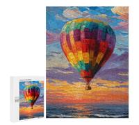 Puzzles for Adults 500 PCS Colorful Hot Air Balloon Sunset Puzzles for Teenagers Staycation Kill Time Help The Brain Exercise Unique Birthday And Xmas Gifts 500 PCS