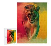 Puzzles for Adults 500 PCS Colorful Lioness Painting Puzzle For Teenagers Improve Memory Challenging To Complete Challenging Family Fun Game 500 PCS