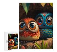 Puzzles for Adults 500 PCS Colorful Owls in Treehouse Puzzle for Adults Family Games Hand Speed Race Unique Birthday And Xmas Gifts 500 PCS