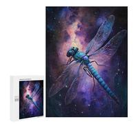 Puzzles for Adults 500 PCS Cosmic Dragonfly Art Print-4 Jigsaw Puzzles for Teenagerss Stress Reliever Educational Challenge Christmas Birthday Gifts 500 PCS