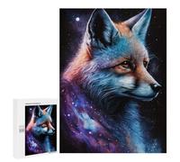 Puzzles for Adults 500 PCS Cosmic Fox Art Print-9 Jigsaw for Teenagerss Pattern Assembly Parent-child Interaction Beautiful Design Game 500 PCS