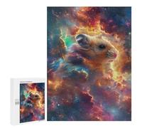 Puzzles for Adults 500 PCS Cosmic Hamster Voyage Puzzles for Adults Family Games Stress Reliever Unique Birthday And Xmas Gifts 500 PCS