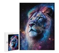 Puzzles for Adults 500 PCS Cosmic Lion Art Print-9 Jigsaw for Teenagerss Pattern Assembly Parent-child Interaction Beautiful Design Game 500 PCS