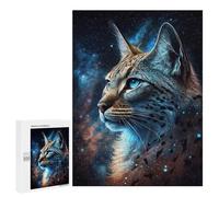 Puzzles for Adults 500 PCS Cosmic Lynx Portrait-14 Jigsaw Puzzles for Teenagerss Stress Reliever Educational Challenge Christmas Birthday Gifts 500 PCS