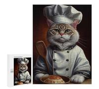 Puzzles for Adults 500 PCS Culinary Cat Chef -1 Jigsaw for Adults Relaxing Games Analysis And Logic Unique Birthday And Xmas Gifts 500 PCS