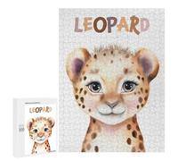 Puzzles for Adults 500 PCS Cute Leopard Watercolor Nursery Jigsaw Puzzles for Teenagerss Stress Reliever Educational Challenge Christmas Birthday Gifts 500 PCS