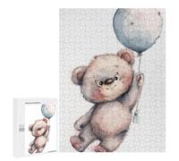 Puzzles for Adults 500 PCS Cute Teddy Bear Balloon Puzzles for Teenagers Staycation Kill Time Help The Brain Exercise Unique Birthday And Xmas Gifts 500 PCS