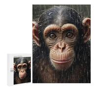 Puzzles for Adults 500 PCS Cute Wet Chimpanzee Jigsaw for Adults Relaxing Games Analysis And Logic Unique Birthday And Xmas Gifts 500 PCS