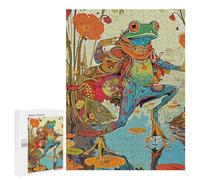 Puzzles for Adults 500 PCS Dancing Frogs Jigsaw for Adults Relaxing Games Analysis And Logic Unique Birthday And Xmas Gifts 500 PCS