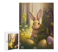 Puzzles for Adults 500 PCS Easter Bunny Jigsaw for Teenagerss Pattern Assembly Parent-child Interaction Beautiful Design Game 500 PCS