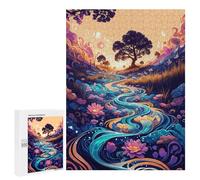 Puzzles for Adults 500 PCS Enchanted River Fantasy Puzzles for Teenagers Staycation Kill Time Help The Brain Exercise Unique Birthday And Xmas Gifts 500 PCS