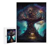 Puzzles for Adults 500 PCS Enchanted Treehouse -5 Puzzles for Adults Hands-on Game But Fun And Humorous Christmas Birthday Gifts 500 PCS