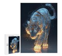 Puzzles for Adults 500 PCS Ethereal Tiger Jigsaw for Adults Relaxing Games Presents for Women Challenging Game Gifts 500 PCS