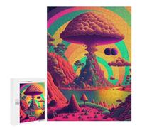 Puzzles for Adults 500 PCS Fantasy Mushroom Island -1 Puzzles for Adults Family Games Stress Reliever Unique Birthday And Xmas Gifts 500 PCS