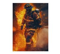Puzzles for Adults 500 PCS Firefighter in Flames Jigsaws for Adults Hands-on Game Precision Cutting Fun at Home Activities, 500 PCS