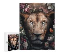 Puzzles for Adults 500 PCS Flowered Lion Jigsaw for Adults Relaxing Games Analysis And Logic Unique Birthday And Xmas Gifts 500 PCS