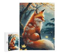 Puzzles for Adults 500 PCS Fox in A Mystical Forest Jigsaw for Teenagerss Pattern Assembly Parent-child Interaction Beautiful Design Game 500 PCS