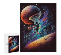 Puzzles for Adults 500 PCS Galactic Basketball Odyssey Puzzle for Adults Family Games Hand Speed Race Unique Birthday And Xmas Gifts 500 PCS