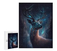 Puzzles for Adults 500 PCS Galactic Deer Majesty Jigsaw for Teenagerss Pattern Assembly Parent-child Interaction Beautiful Design Game 500 PCS