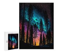 Puzzles for Adults 500 PCS Galactic Forest Silhouette Puzzles for Adults Hands-on Game But Fun And Humorous Christmas Birthday Gifts 500 PCS