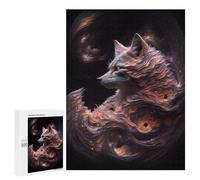 Puzzles for Adults 500 PCS Galactic Fox Portrait -3 Puzzles for Adults Hands-on Game But Fun And Humorous Christmas Birthday Gifts 500 PCS