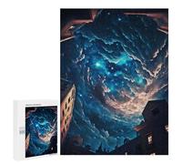Puzzles for Adults 500 PCS Galactic Sky Over Cityscape Puzzle for Adults Family Games Hand Speed Race Unique Birthday And Xmas Gifts 500 PCS