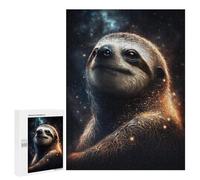Puzzles for Adults 500 PCS Galactic Sloth Portrait-4 Jigsaw Puzzles for Teenagerss Stress Reliever Educational Challenge Christmas Birthday Gifts 500 PCS