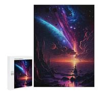 Puzzles for Adults 500 PCS Galactic Sunset Fantasy Jigsaw Puzzles for Teenagerss Stress Reliever Educational Challenge Christmas Birthday Gifts 500 PCS