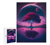 Puzzles for Adults 500 PCS Galactic Tree Reflection Puzzles for Adults Family Games Stress Reliever Unique Birthday And Xmas Gifts 500 PCS