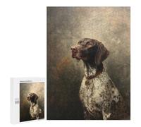 Puzzles for Adults 500 PCS German Shorthaired Pointer Painting-1 Puzzles for Teenagers Staycation Kill Time Help The Brain Exercise Unique Birthday And Xmas Gifts 500 PCS
