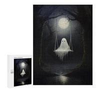 Puzzles for Adults 500 PCS Ghostly Swing in Moonlight Jigsaw Puzzles for Teenagerss Stress Reliever Educational Challenge Christmas Birthday Gifts 500 PCS