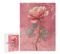 Puzzles for Adults 500 PCS Gilded Rose Wall Mural Puzzle For Teenagers Improve Memory Challenging To Complete Challenging Family Fun Game 500 PCS