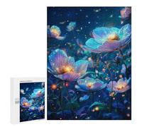 Puzzles for Adults 500 PCS Glowing Flowers Night Jigsaw for Teenagerss Pattern Assembly Parent-child Interaction Beautiful Design Game 500 PCS