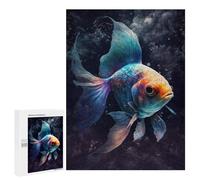 Puzzles for Adults 500 PCS Glowing Galaxy Fish Jigsaw Puzzles for Teenagerss Stress Reliever Educational Challenge Christmas Birthday Gifts 500 PCS